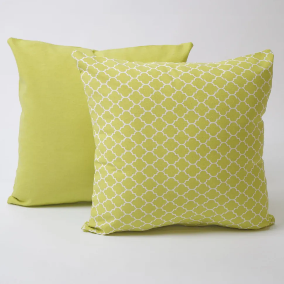 Funda de cojín 43x43 loneta lisa c/pistacho