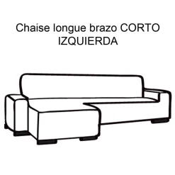 Funda de sofá chaise longue b/corto glamour