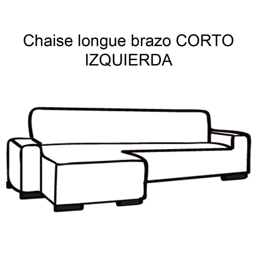 Funda de sofá chaise longue b/corto glamour