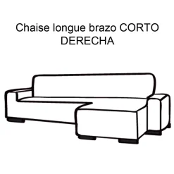 Funda de sofá chaise longue b/corto glamour