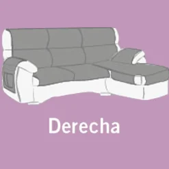 Funda de sofá chaise longue paula marrón
