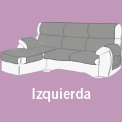 Funda de sofá chaise longue paula marrón