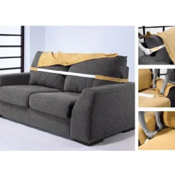 Funda de sofá chaise longue paula marrón