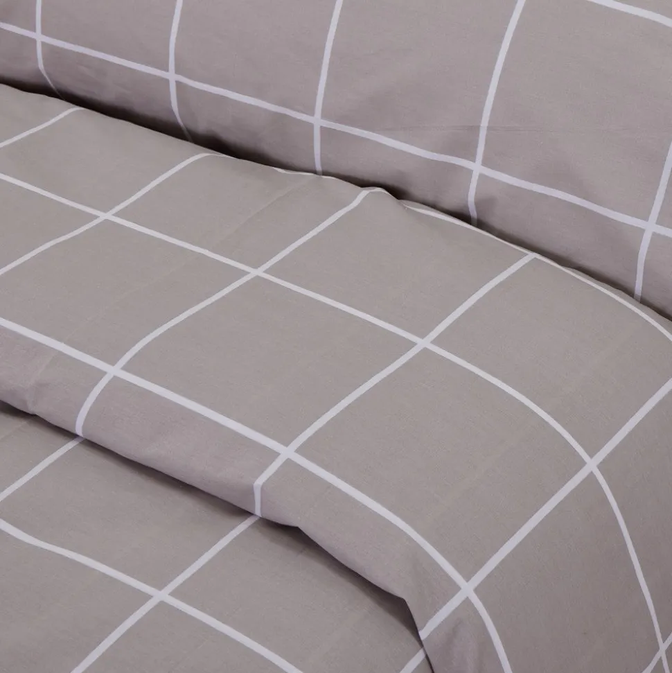 Funda nórdica algodón ona beige