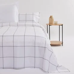 Funda nórdica algodón ona blanco
