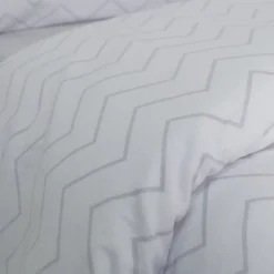 Funda nórdica franela zig zag gris