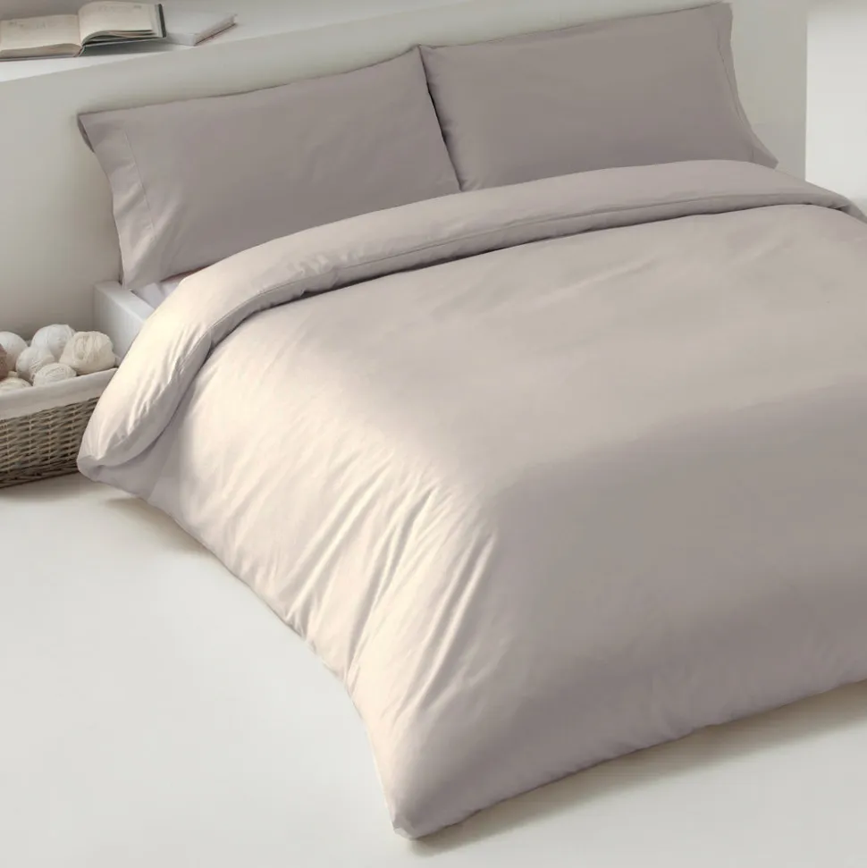 Funda nórdica microfibra lisa beige
