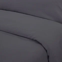 Funda nórdica microfibra lisa plomo