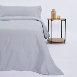Funda nórdica microfibra lisa gris