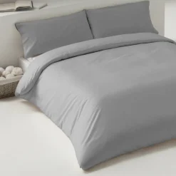 Funda nórdica microfibra lisa gris