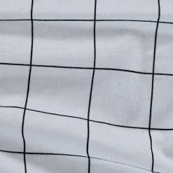 Funda nórdica punto algodón cuadros blanco