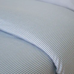 Funda nórdica punto algodón oxford azul