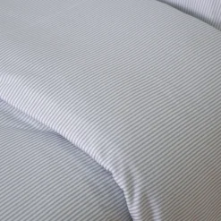Funda nórdica punto algodón oxford gris