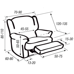 Funda sofa 1 plaza glamour relax