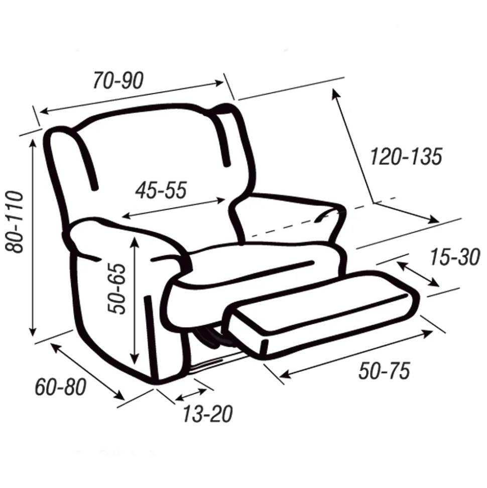 Funda sofa 1 plaza glamour relax