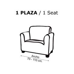 Funda sofa 1 plaza rustica pocket