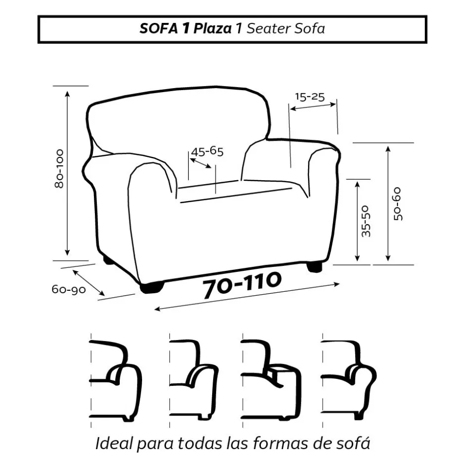 Funda sofa 1 plaza soraya