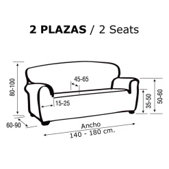 Funda sofa 2 plazas rustica pocket