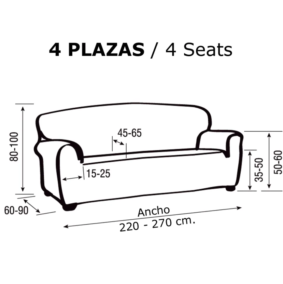 Funda sofa 4 plazas rustica pocket