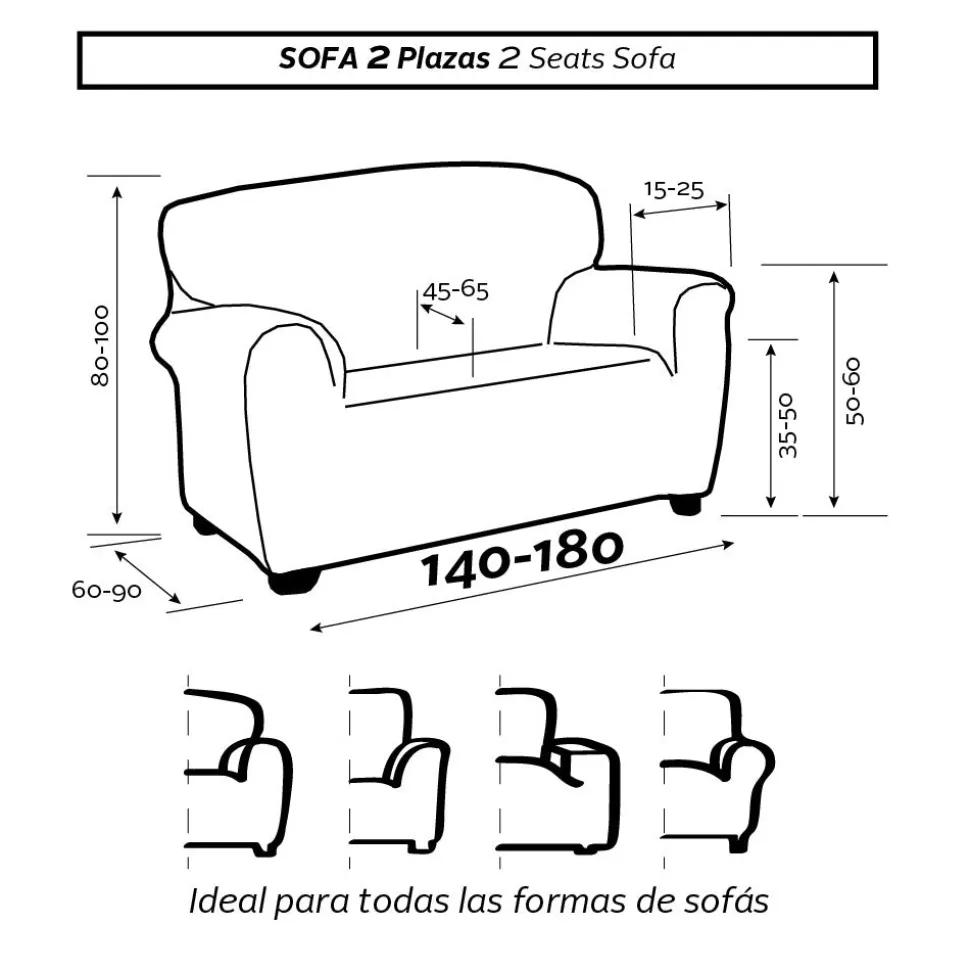 Funda sofa 2 plazas soraya