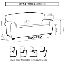 Funda sofa 4 plazas soraya OFERTA