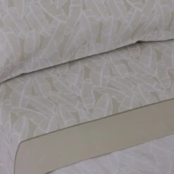 Juego de sábanas algodón casandra beige