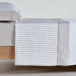 Juego de sábanas algodón serena beige