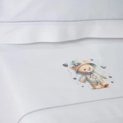 Juego de sábanas cuna 449 blanco/gris