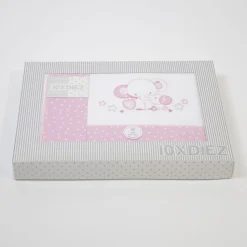 Juego de sábanas cuna 084 blanco/rosa