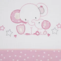 Juego de sábanas cuna 084 blanco/rosa