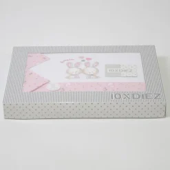 Juego de sábanas cuna 291 blanco/rosa