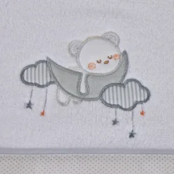 Juego de sábanas cuna coralina 386 bco/gris