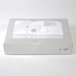Juego de sábanas cuna coralina 004 bco/gris