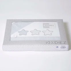 Juego de sábanas cuna estrellas 476 bco/gris