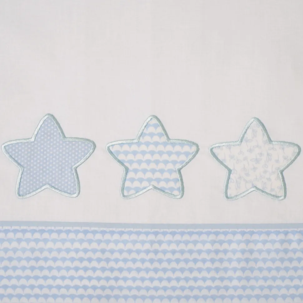 Juego de sábanas cuna estrellas 476 bco/azul