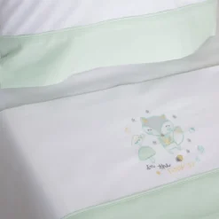 Juego de sábanas cuna forest blanco/verde