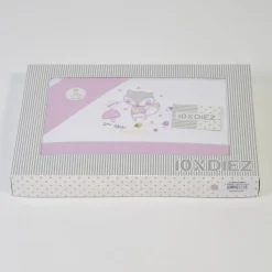 Juego de sábanas cuna forest blanco/lila