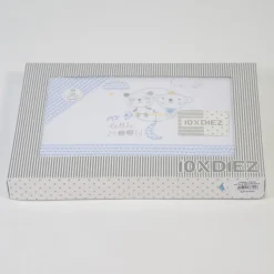 Juego de sábanas cuna franela little moon blanco/gris
