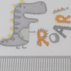 Juego de sábanas cuna franela roar 327 blanco/gris