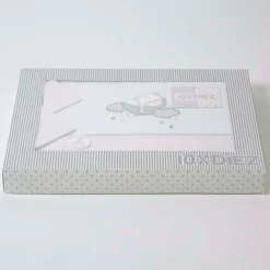 Juego de sábanas cuna oso luna 386 bco/gris