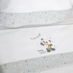 Juego de sábanas cuna panda 293 blanco/gris