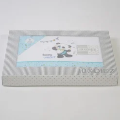 Juego de sábanas cuna panda 293 blanco/turquesa