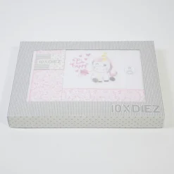 Juego de sábanas cuna unicornio 124 blanco/rosa