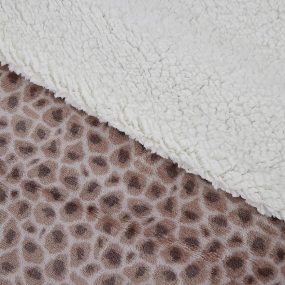 Manta sherpa animal print beige