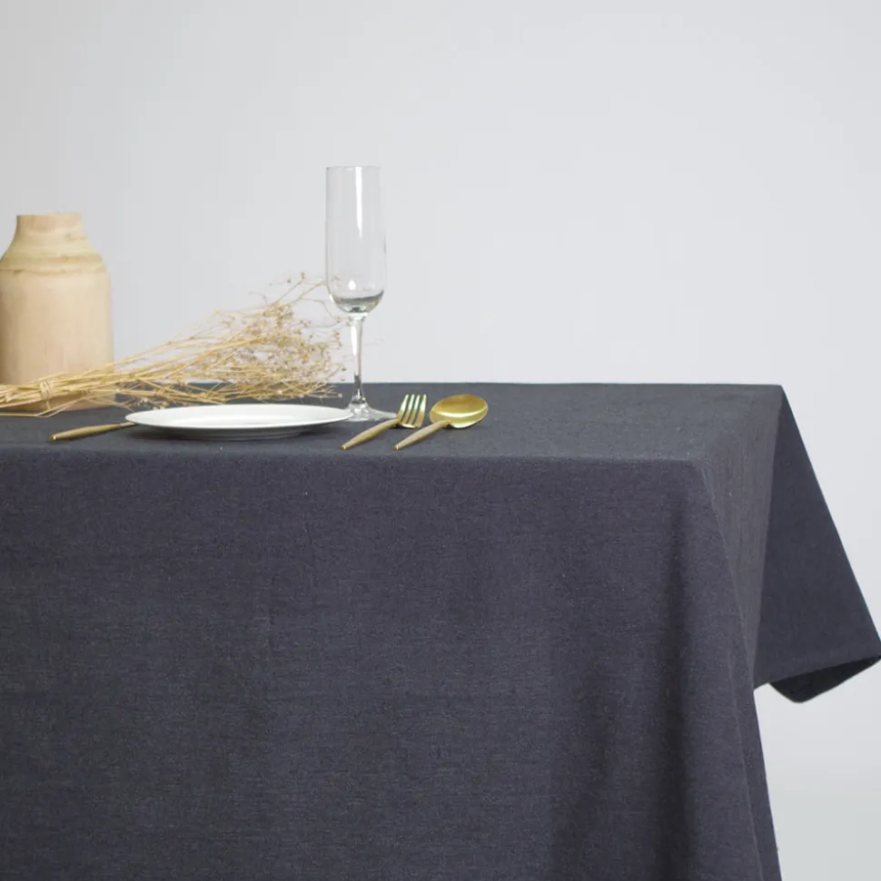 Mantel cotton carbón