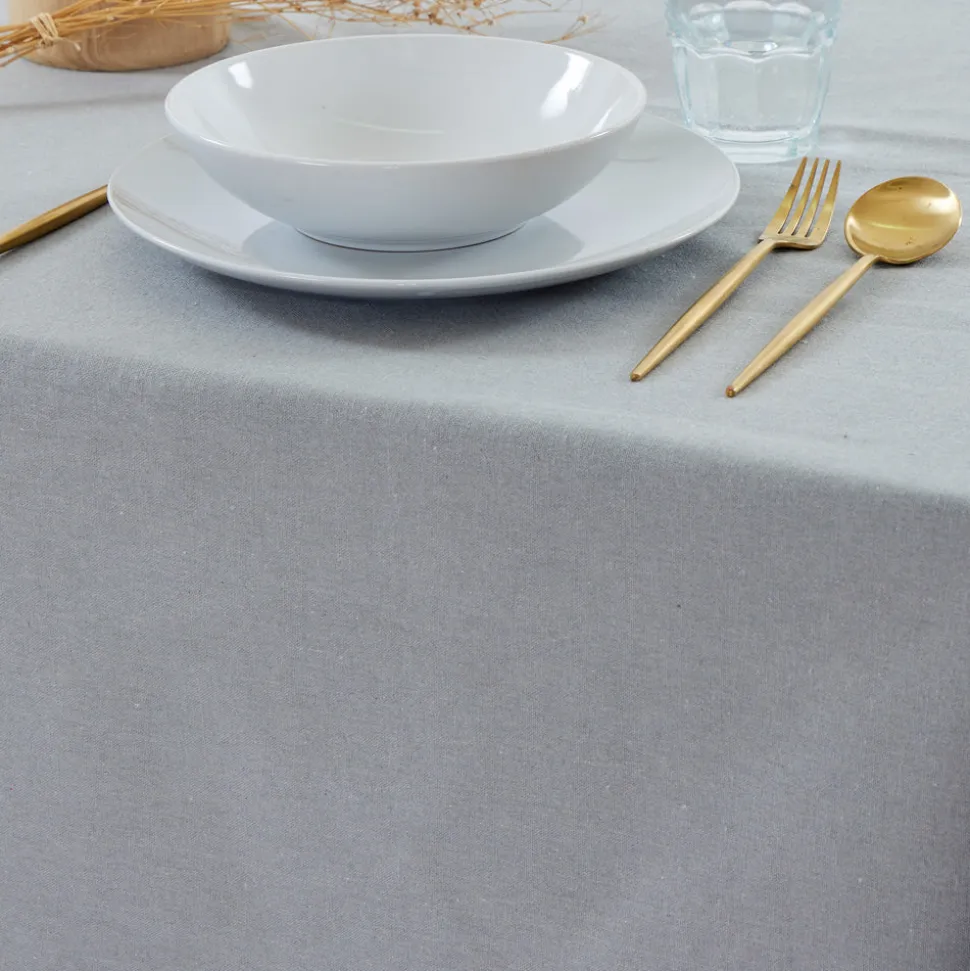 Mantel cotton gris