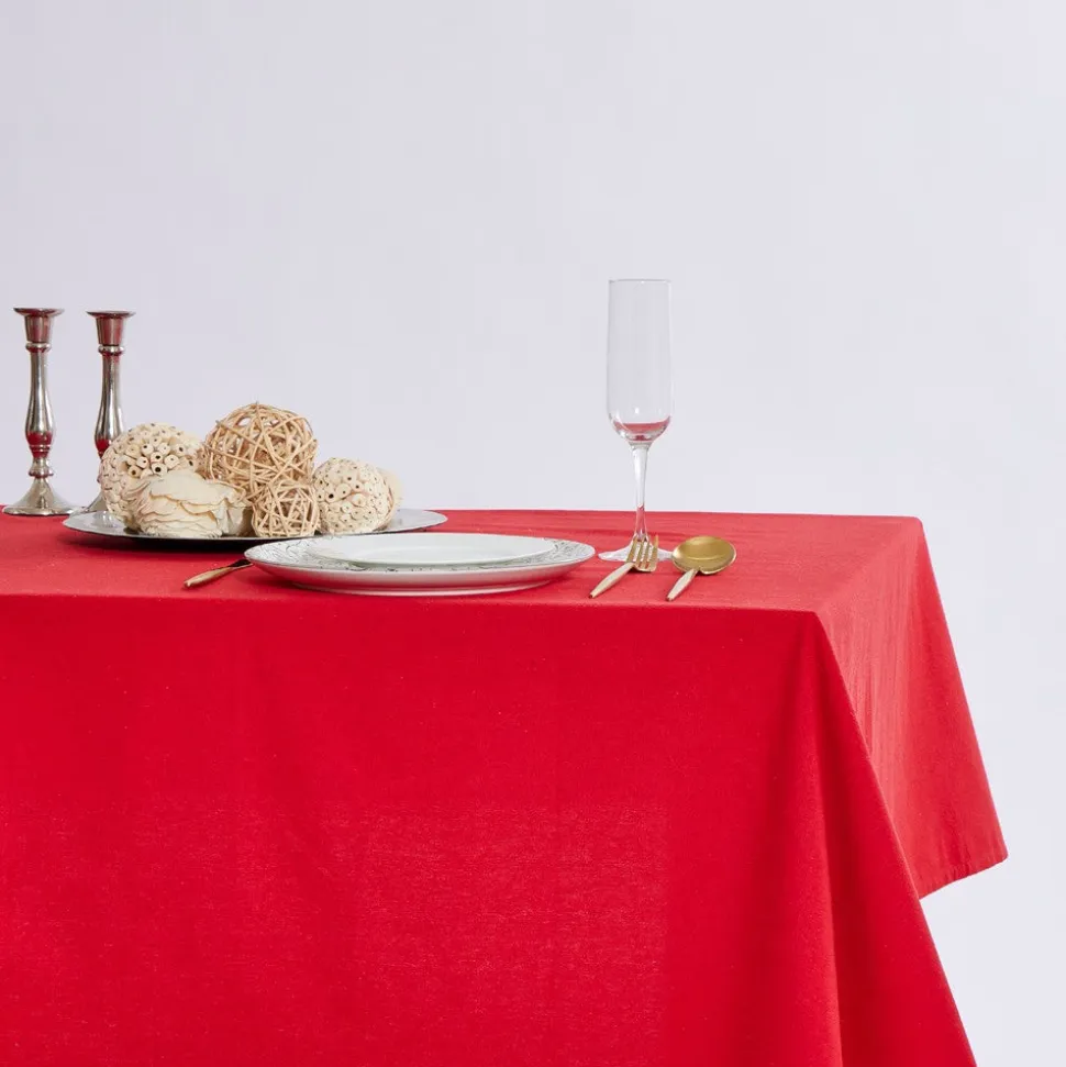 Mantel cotton rojo