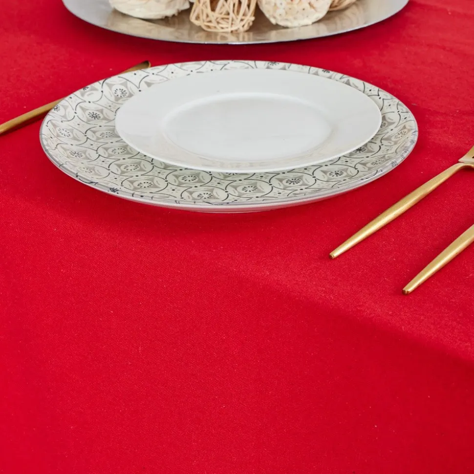 Mantel cotton rojo