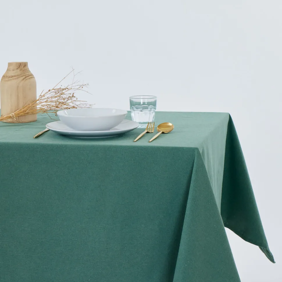 Mantel cotton verde bosque