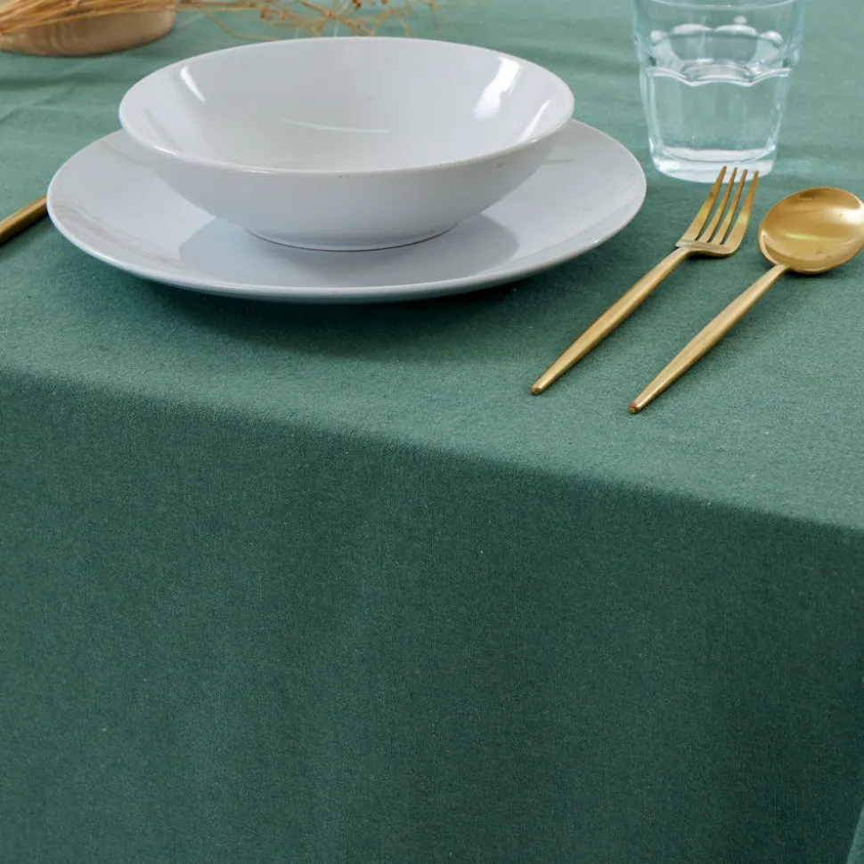 Mantel cotton verde bosque